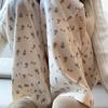 Women's Korean Floral Print High-Waist Loose Drape Pants: Summer Slimming Wide-Leg Trousers