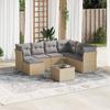 VidaXL Garden Lounge Set with Cushions 8 Pcs Beige Braided Resin 3217999