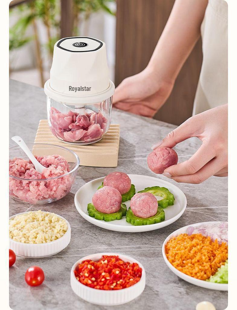 Rongshengda Kablosuz Elektrikli Mutfak Öğütücü (Sarımsak, Et, Biber ve Soslar İçin)