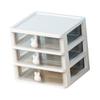 Desk Organizer Clear Plastic Desk Storage Box with 3 Drawers for Office Supplies Makeup