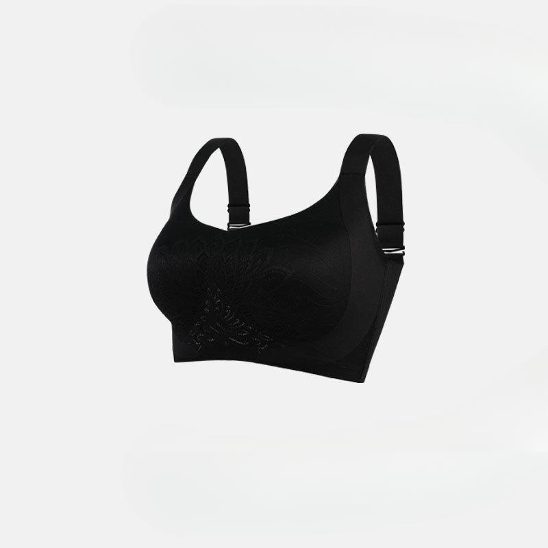 Plus Size Women's Non Mark Vest Type Adjustment Fixed Breathable Cup No Underwire Naked Feel Comfortable Bra