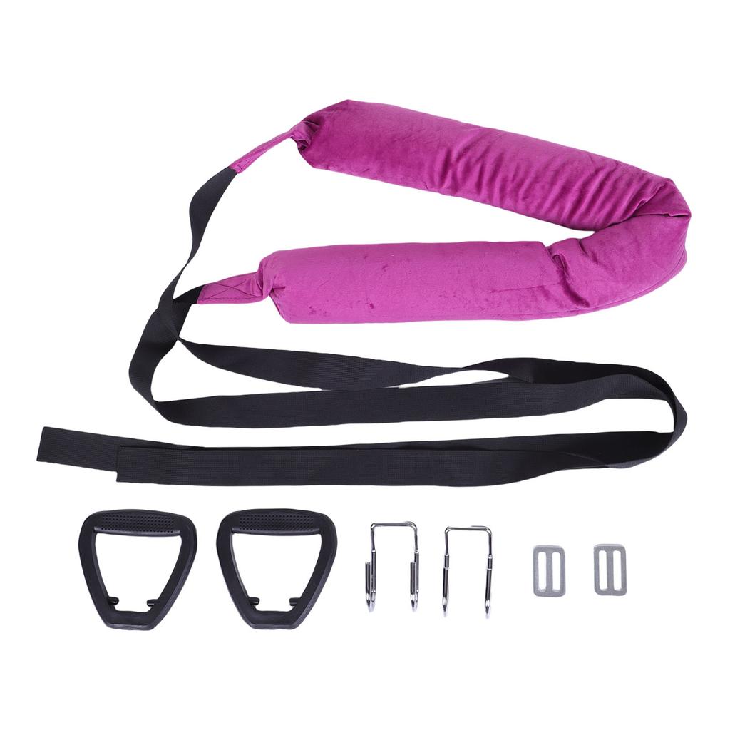 Écarteur de traction dorsale suspendu Conception confortable à double crochet Sangle réglable pour étirement de la taille, du dos et des jambes