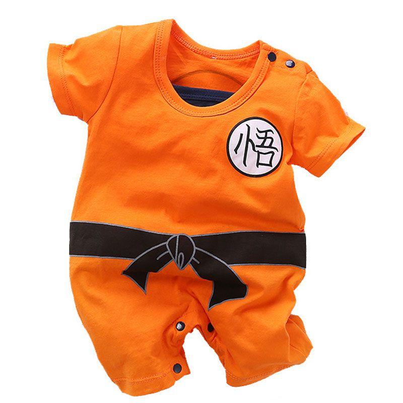 Adorable Newborn Baby Boys Dragon Ball Z Cosplay Romper Bodysuit For Halloween