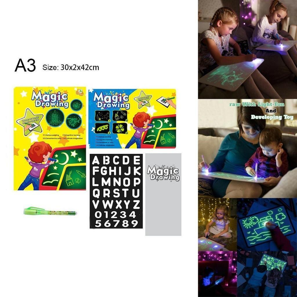 Exciting A5/a4/a3 Magic Drawing Board For Kids With Light Fun And Educational Toy
