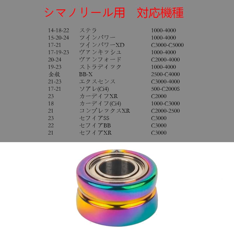 Fmate Works Titanium Line Roller for Shimano Spinning Reels 24 20 Vanford High High Increased Casting Distance TiTa 1000-4000 Etc. Rotation, Strength,