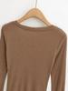Petite V-neck Long-Sleeve Mini Dress - Autumn Collection, Pleated, Waist-Cinched, Slimming, Hip-Hugging Design