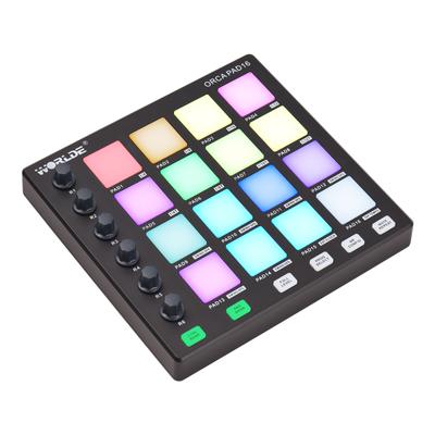 Světový MIDI ovladač Beat Maker Machine 6 přiřaditelných knoflíků Poznámka Opakujte tlačítka Full Level a