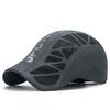 Unisex Breathable Mesh Flat Cap Quick Dry Adjustable Uv Protection Outdoor Sports Running Cycling Sun Hat