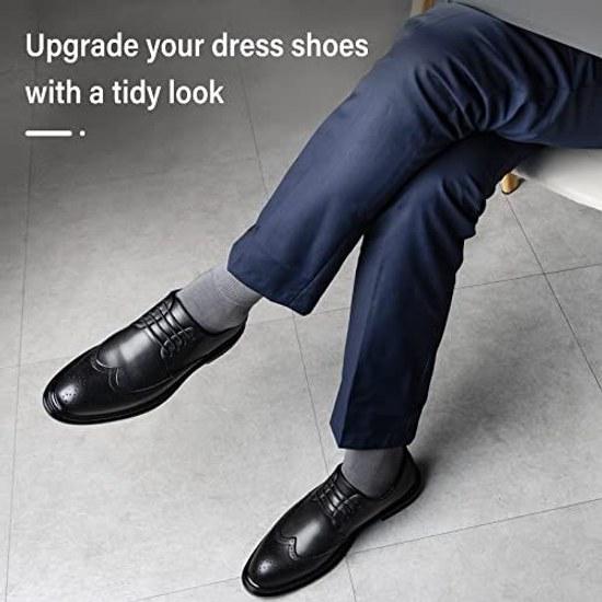 INMAKER Leather Shoes Laces No-tie Shoelaces Stretch Suitable Various Types Shoes.