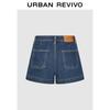 UR Women's Retro Washed Bow Denim Shorts