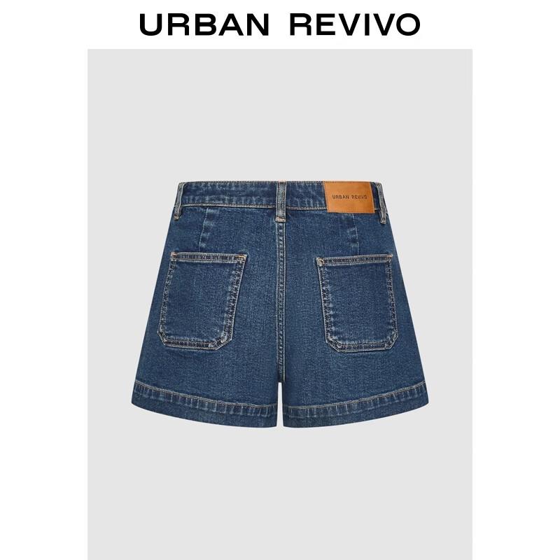 UR Women's Retro Washed Bow Denim Shorts