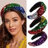 Fashion Sponge Padded Hairband 2inch Wide Headband Sparkly Sequin Headbands Adult Hair Jewley Accessories for Women Girls