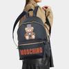 Moschino Gentlemen Bear Leather Backpack Large Unisex Backpacks Black A7632-8210-1555