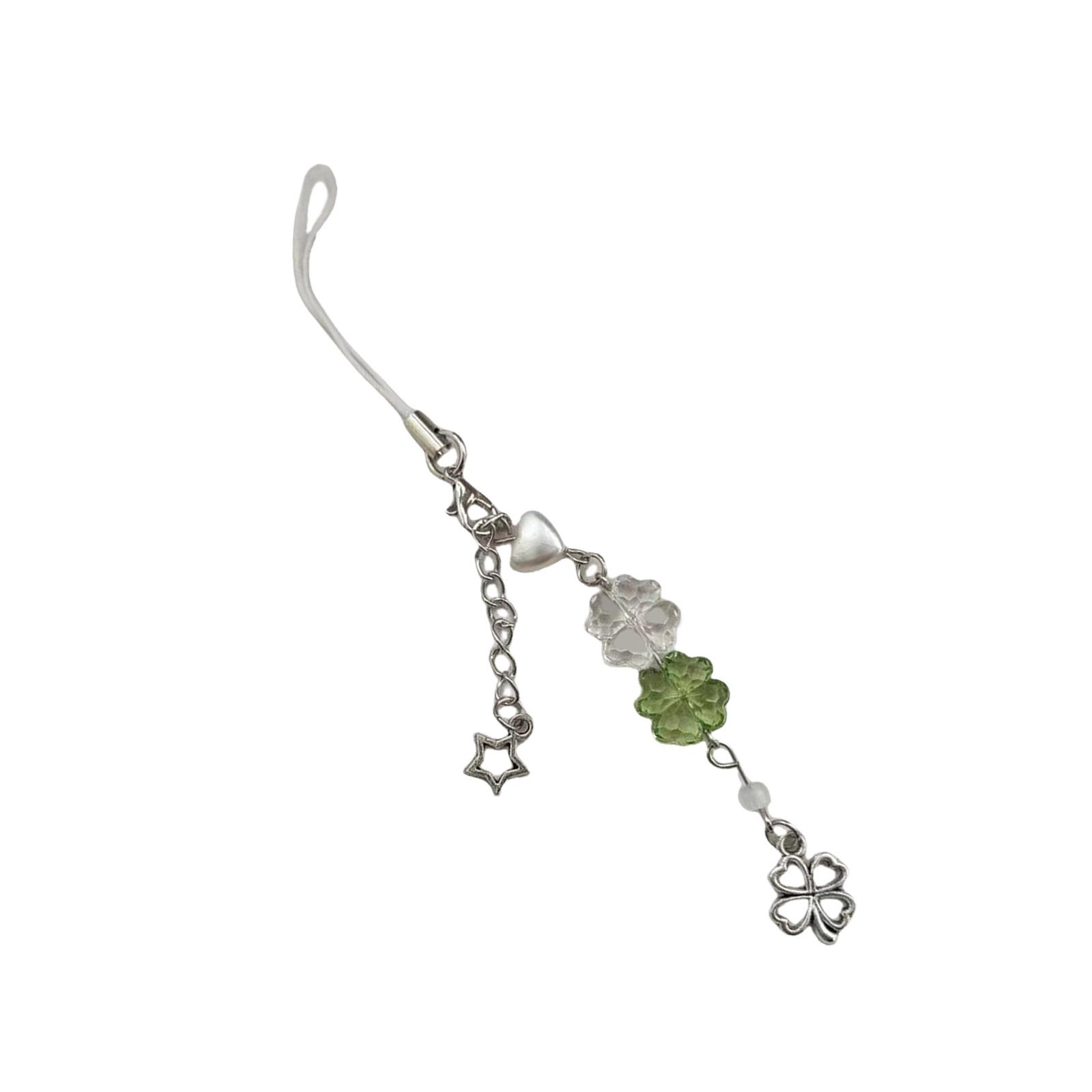 

Стильный браслет Lucky Clover для телефона, принадлежности для рукоделия ручной работы, цепочка для телефона из акрила и сплава для сумок и взрослых, ежедневное использование T2