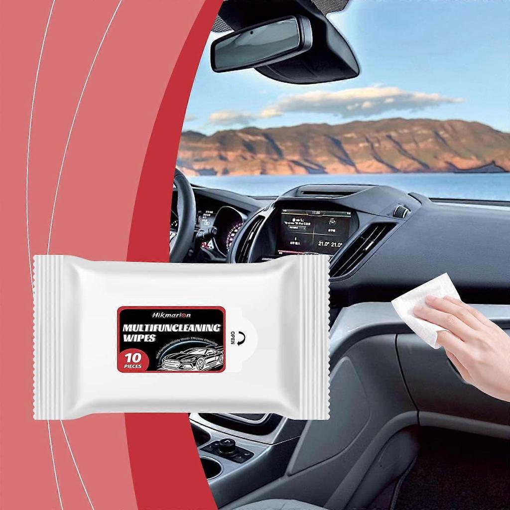 Limited time!!Hikmarion Multi-Purpose Car Cleaning Wipes Are Odorless Portable Wipes For Cleaning Interior Corners