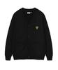 Wacky Willy Kiki Logo V-Neck Cardigan Black