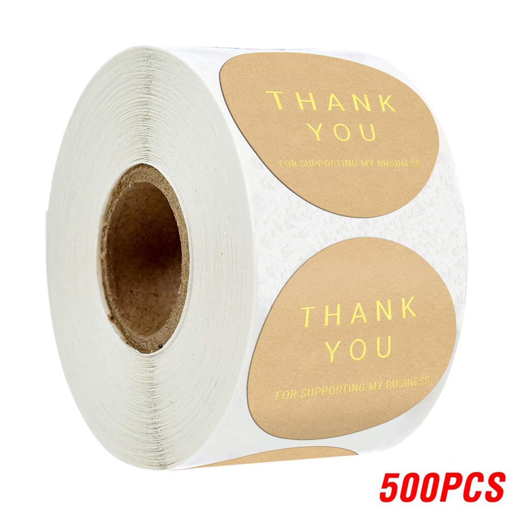 100-500pcs Thank You Sticker Envelope Seal Scrapbook Sticker Pink Heart Cute Round Sticker Stationery Label Stickers