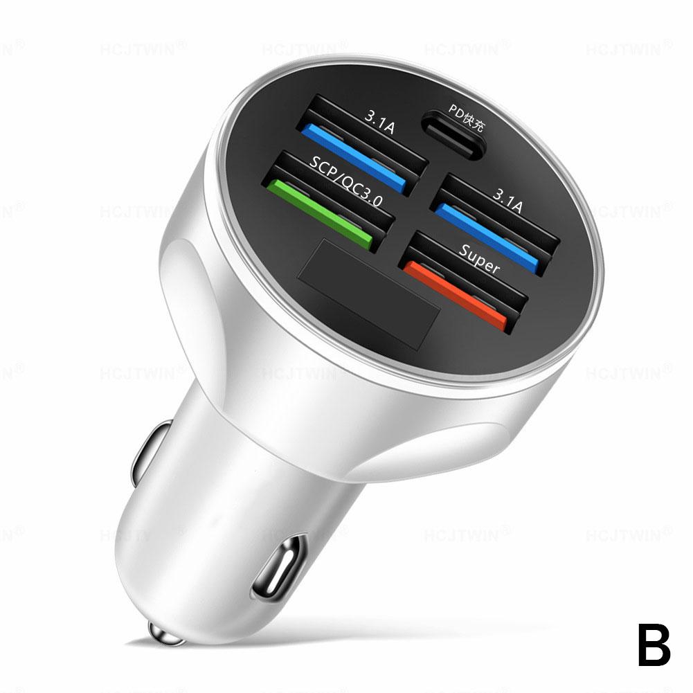 

НОВЫЙ высококачественный автомобильный адаптер для мобильного телефона 250 Вт 4 USB Type C PD QC3.0 для быстрой зарядки iPhone для Huawei