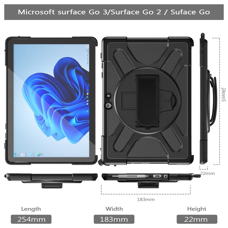 Custodia per Microsoft Surface Pro 9 8 13" 7 Plus 6 5 12,3 Pollici Cover per Laptop Antiurto Rotante a 360° per Surface Go 4 3 2 1 Funda