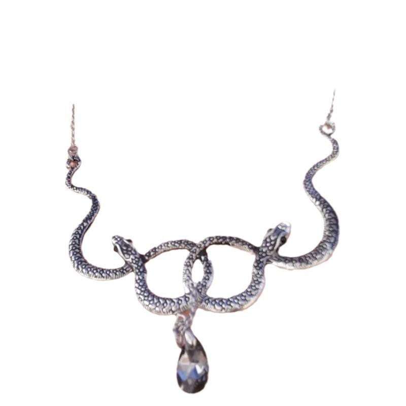 Wrapped Double Snake Necklace