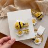 2PCS Honeybee Theme Hair Clip Set Korean Styles Hairpin Fashionable Hair Ornament Festival Decorative Hair Clip Hair Tie