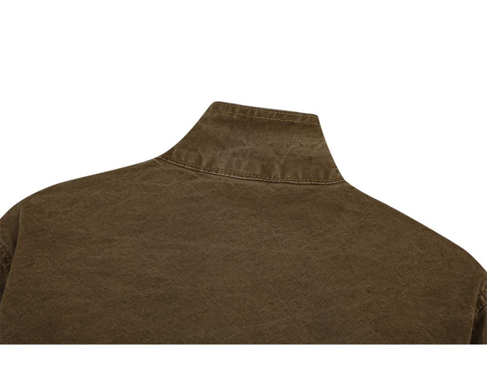 Jachetă Patchwork cu Guler Înalt pentru Bărbați, Stil Stradal European și American - Trendy, Versatilă, Croială Largă, Top de Lucru.