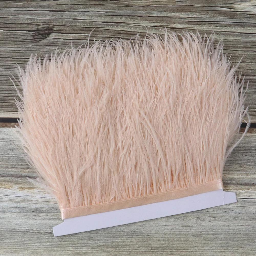 Feather10Meters 8-10cm Natural Ostrich Feather Trims for Needlework and Handicraft Plume Ribbon Fringe Skirt Decoration