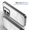 KEYSION Transparent Case for Xiaomi POCO C65 Soft TPU+PC Anti-slip HD Clear Shockproof Phone Back Cover for Redmi 13C 4G 5G