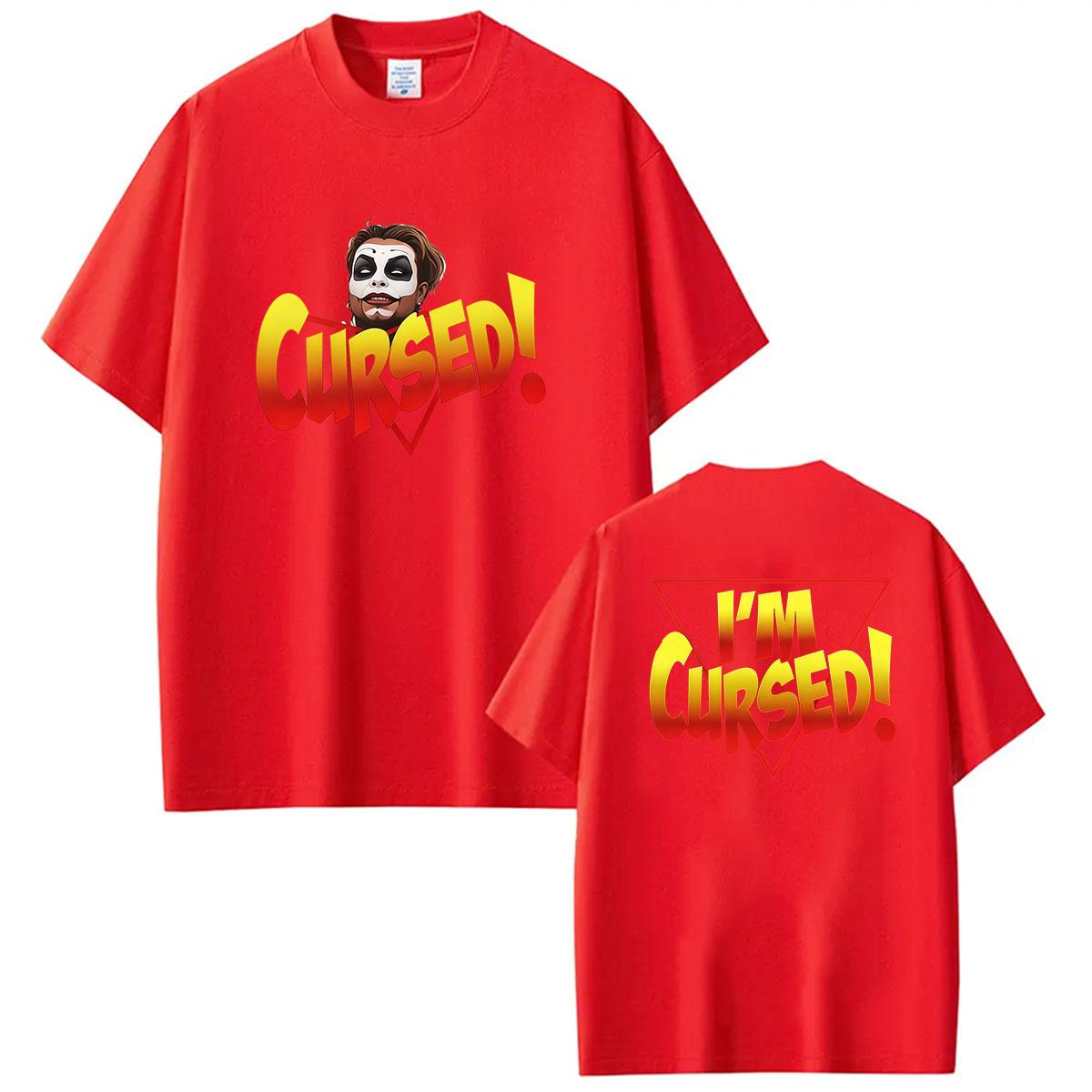Danhausen Cursed Wrestling 2026 Graphic T Shirts Mens Women Vintage Harajuku Oversized Tshirts 100 Cotton Tshirt Streetwear S