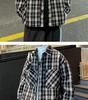 Men's Plaid French-Style Wool Coat - Autumn/Winter Trendy Lapel Loose Jacket.