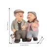 5in Grandpa Grandma Cake Making Statue Couple Anniversary Tabletop Decor  Study Desk Display Piece