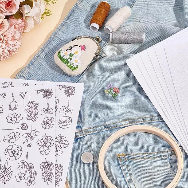 1/10PCS Water-soluble Non-woven Back Adhesive Lining Printable Lining Cloth Clothing Accessories For Computer Manual Embroidery