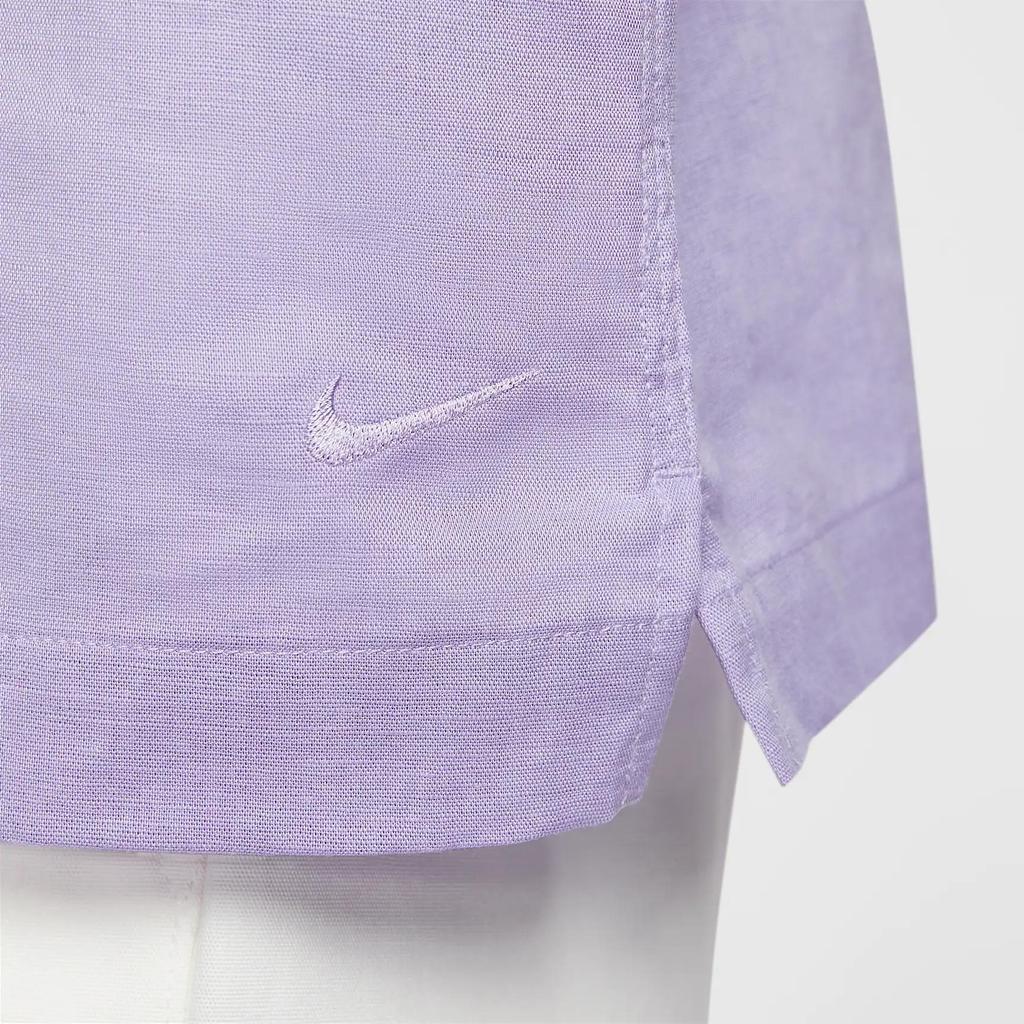 Nike Swoosh Shirts Men's Purple Lapel Moderate HJ2982-515