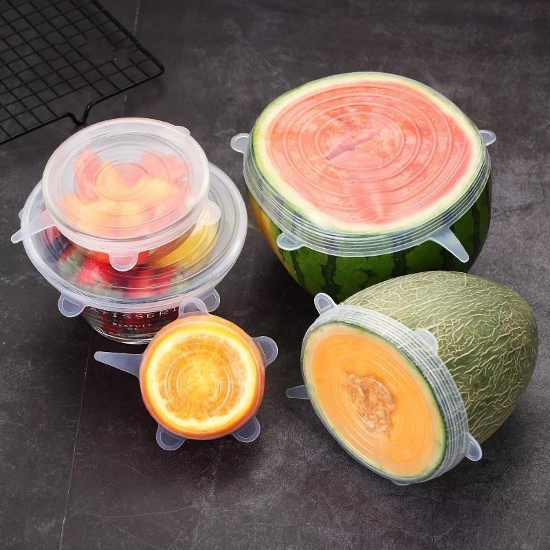 Silicone Lids of Different Sizes. 6 Pcs.