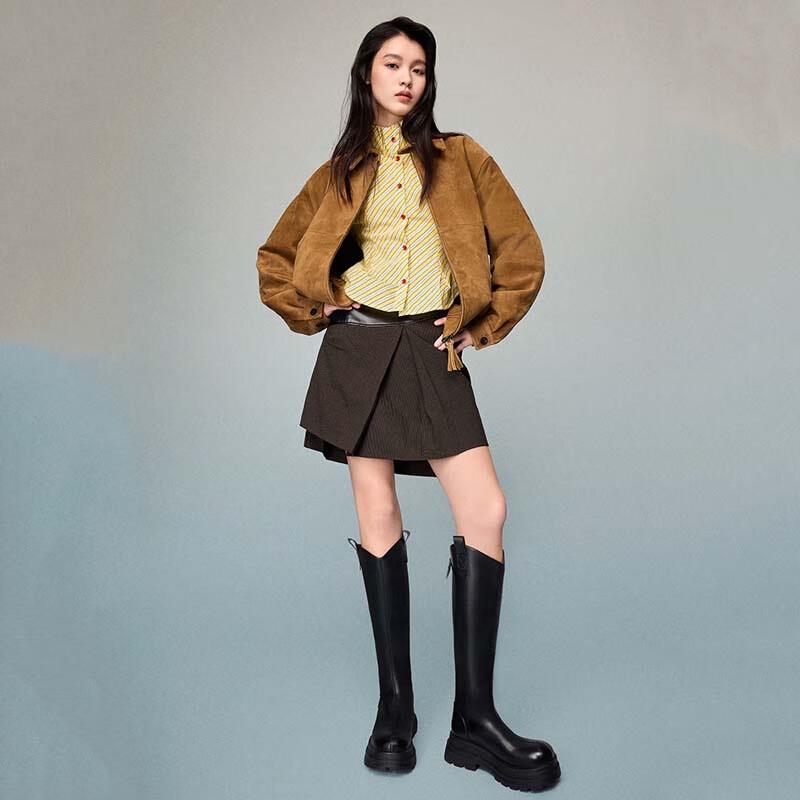 TEENMIX Women s Stylish Commuter Tall Knight Boots 38