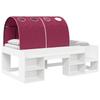 Bed with Tunnel 4 Pcs White and Red Particleboard