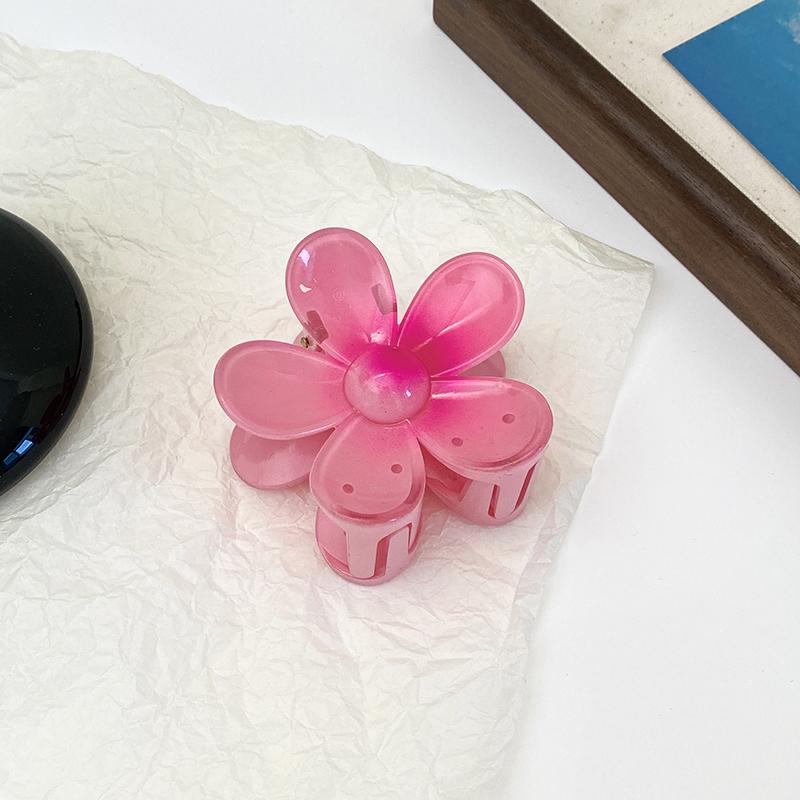 Egg Flower Hair Claw Clip for Women Korean Solid Color Flower Grab Clip Simple Fashion Shark Clip Girl Hair Accessories