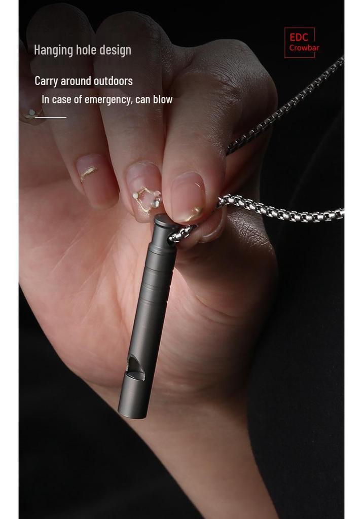 Titanium Alloy EDC Camping Survival Whistle - High Decibel Outdoor Tool