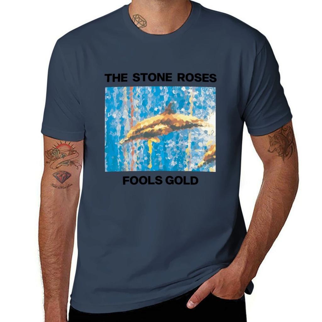 Stone Roses Merch The Stone Roses FOOLS GOLD T-Shirt Graphic Print Short Sleeve T-Shirt