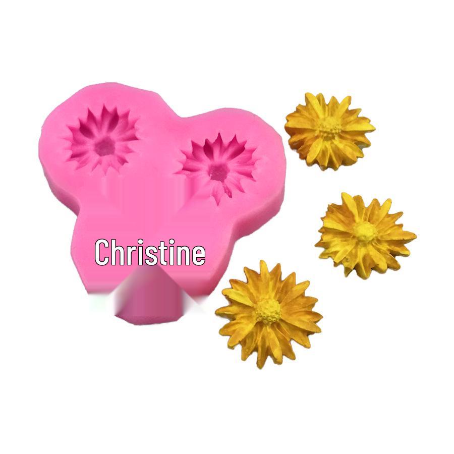 

Силиконовая форма «Трехлепестковая роза и ромашка» для украшения шоколадного торта своими руками