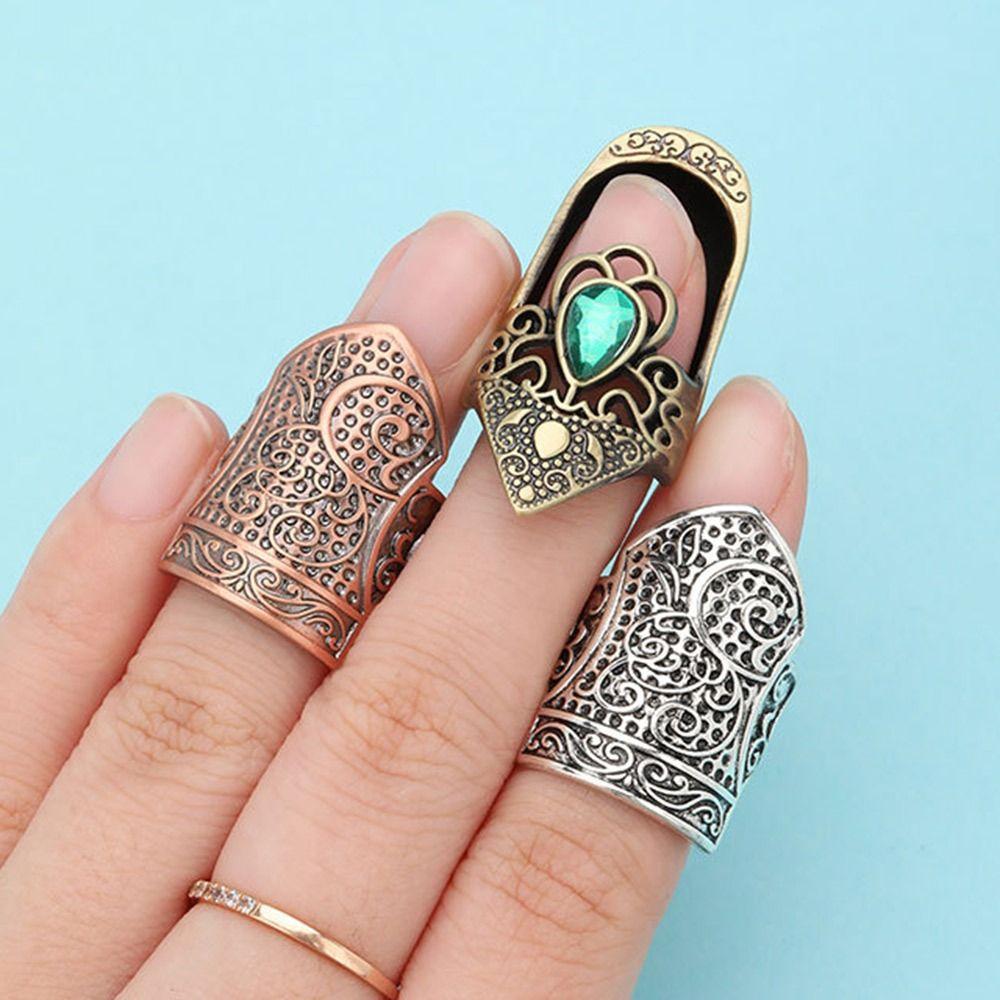 Metal Open Nail Acorn Thimble Durable Adjustable Retro Sewing Thimble Hand Sewing Quilting DIY Craft Embroidery Finger Protector