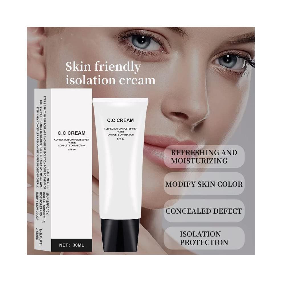 CC Cream LSF 50 Hauttonausgleichende Foundation für reife Haut Elfenbeinweiß Farbkorrigierend 1,01oz