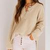 European and American Autumn/winter New Women's Half-cardigan Knit Sweater, Buttoned Open-front, Casual Loose Solid-color Sweater for Women