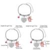 Stitch Cartoon Charm Bracelet Zinc Alloy Love Heart Pendant For Men Women Gift