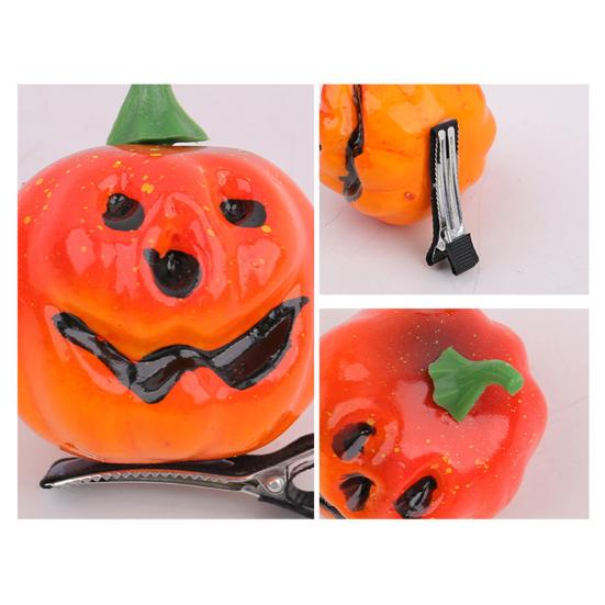 1/2Pcs Halloween Hairpin Ghost Face Pumpkin Design Hair Clip Halloween Parties Masquerades Festivals Hair Accessories