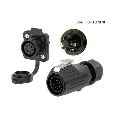 EW-LP20 Non-Welding Waterproof IP68 2 3 4 5 6 7 Pin Electric Connector Outdoor M20 Panel Mount AC DC Power Plug Socket