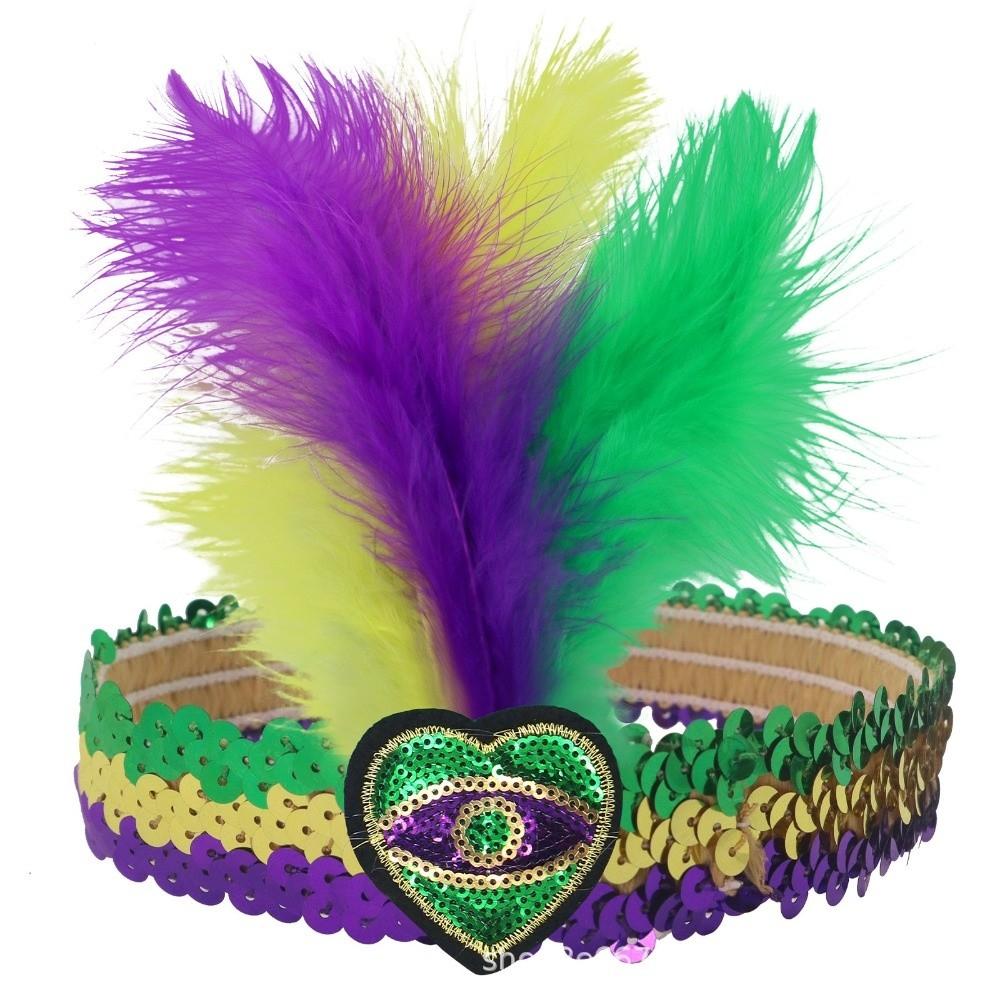 Stage Performance Feather Headband Colorful Feather Headdress Feather Headpiece Carnival Events