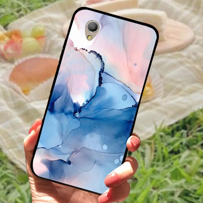Alcatel 1 5033D Kılıf Kapağı Alcatel1 Silikon Yumuşak Mermer Siyah Tampon Funda Coque Alcatel 1 5033D 5033 5033A İçin Koruyucu