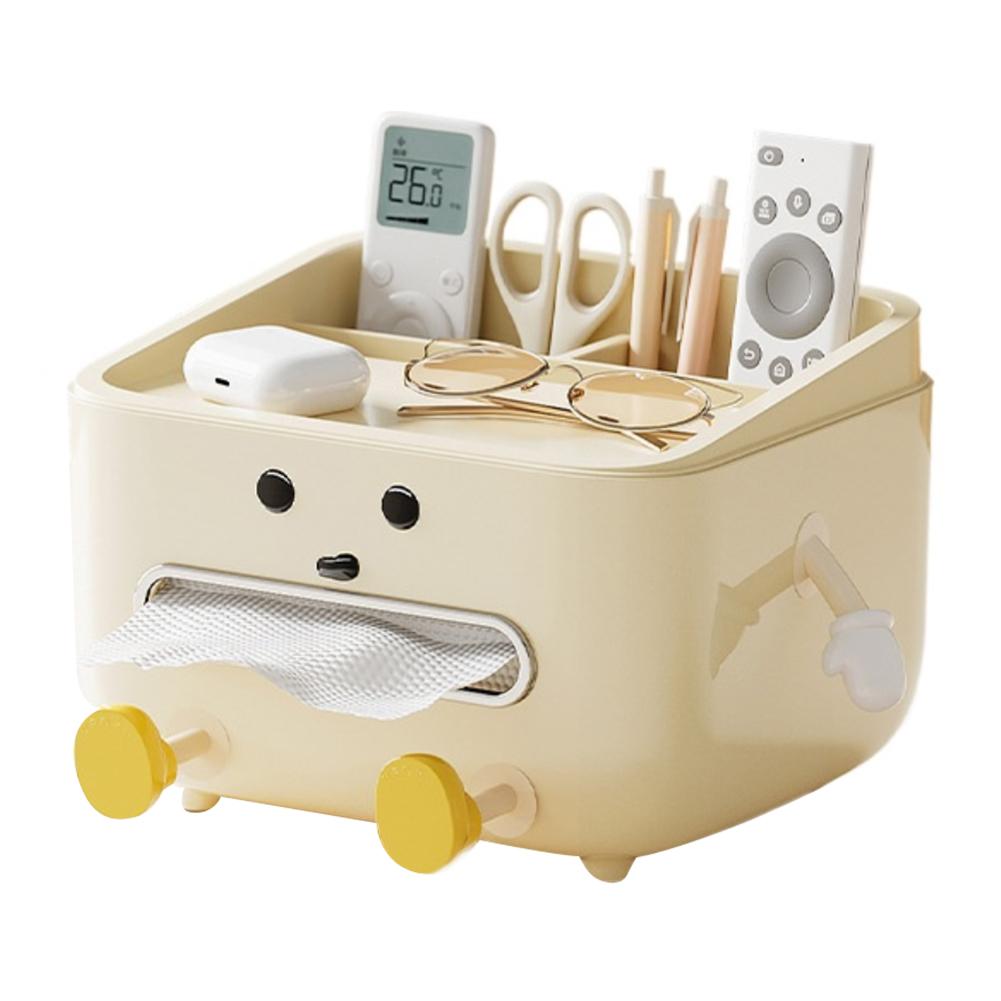 

Kawaii Back To School Paper Towel Box Household Living Room Bedroom Bedside Multi-function Student Dorm Desktop Organizer Box
