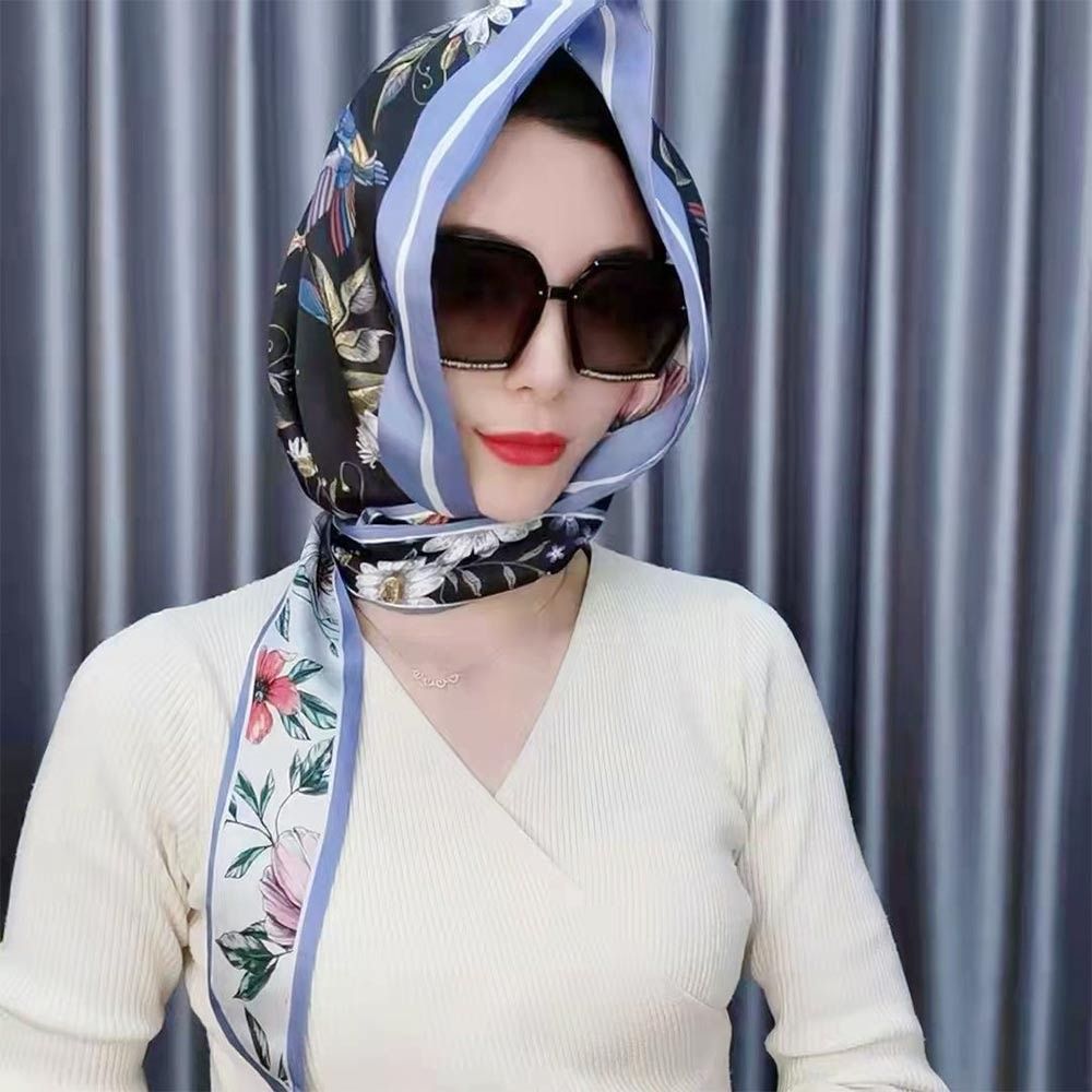 Simulation Silk Muslim Turban Soft Hijab Cap Summer Baotou Hat  Women